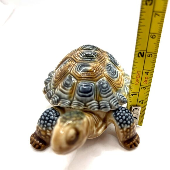 VTG Wade England Porcelain Father Tortoise Trinket Box Removable Shell Lid Box - Picture 13 of 13